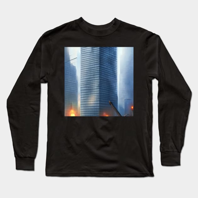 Nakatomi Plaza Art Long Sleeve T-Shirt by Shadowbyte91